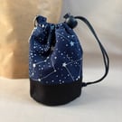 Constellation Dog Treat Pouch - Handmade Training Bag, Wipe Clean Lining