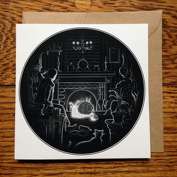 'Darling! We really must do something about these snails...' Card