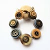 ON SALE -  Vintage Button Adjustable Bracelet