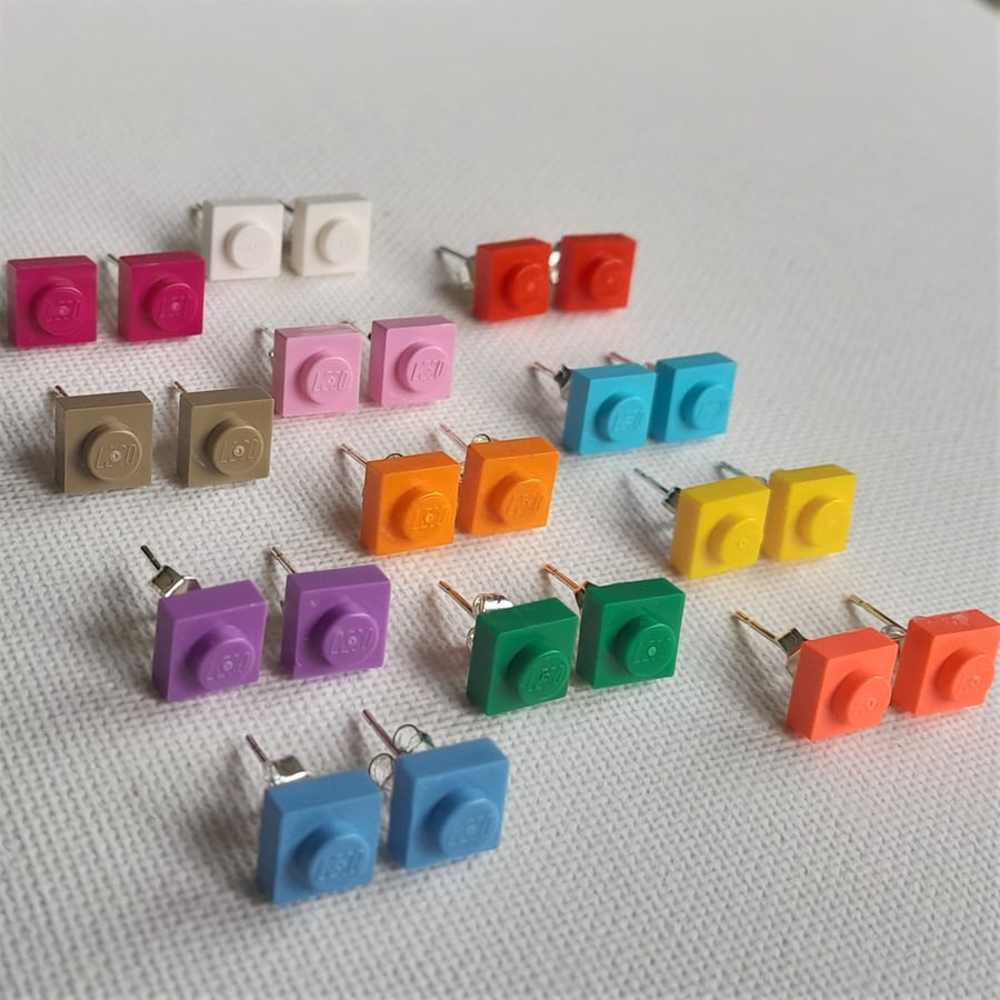 Lego Square Stud Earrings