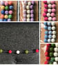 Handmade felt ball garland