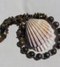 Brown Bronzite & Gold Tiger Eye Gemstone Chunky Statement Necklace "Cognac"