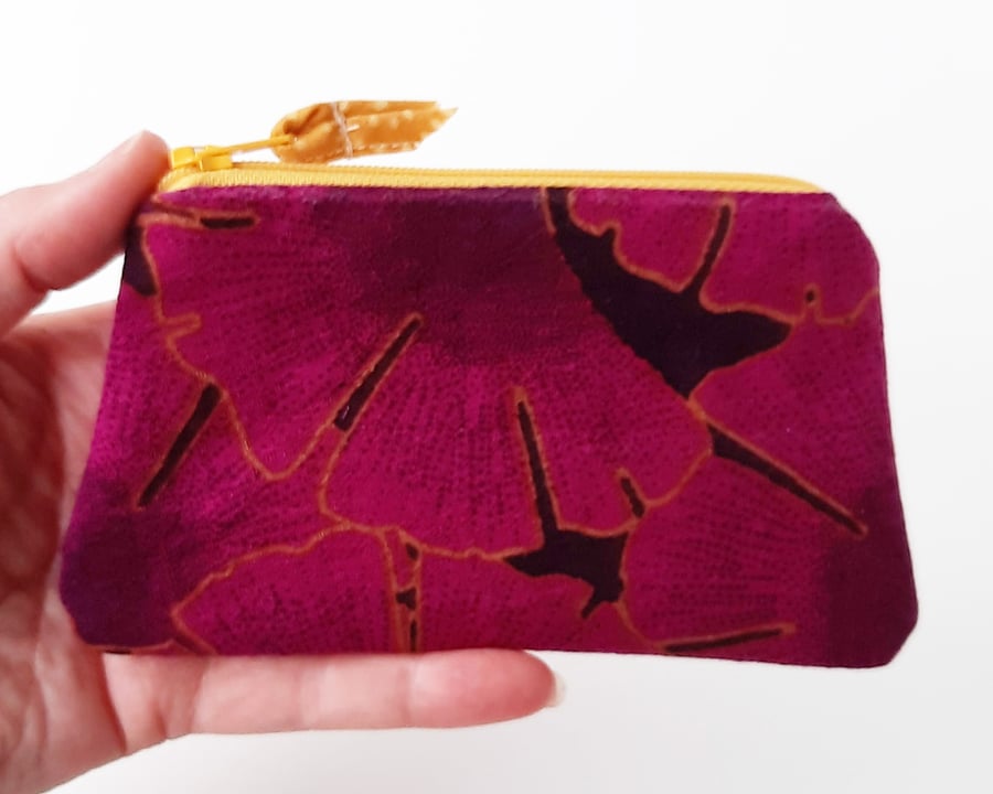 Magenta Purse, Gift for Friend, Up-cycled Fabric Purse, Eco Friendly - Free P&P