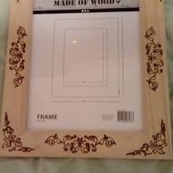 SALE - Pyrography Floral Swirl Design Photo Frame - Folksy