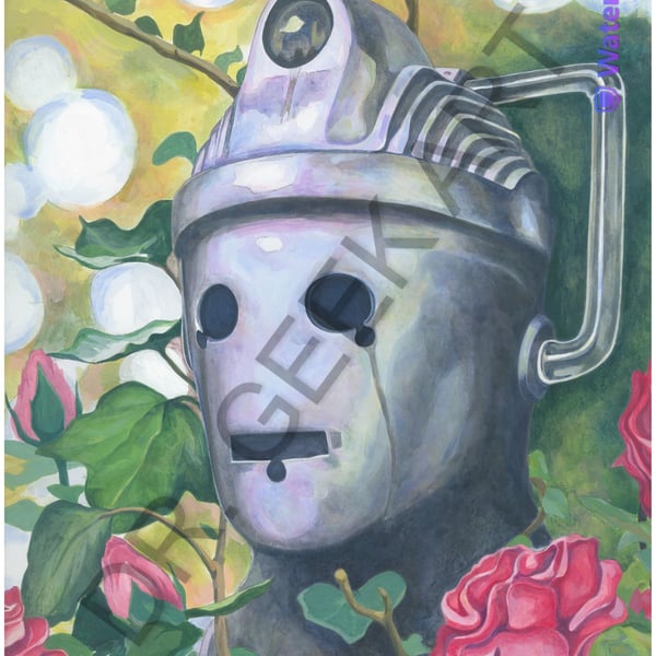 Robot and flowers