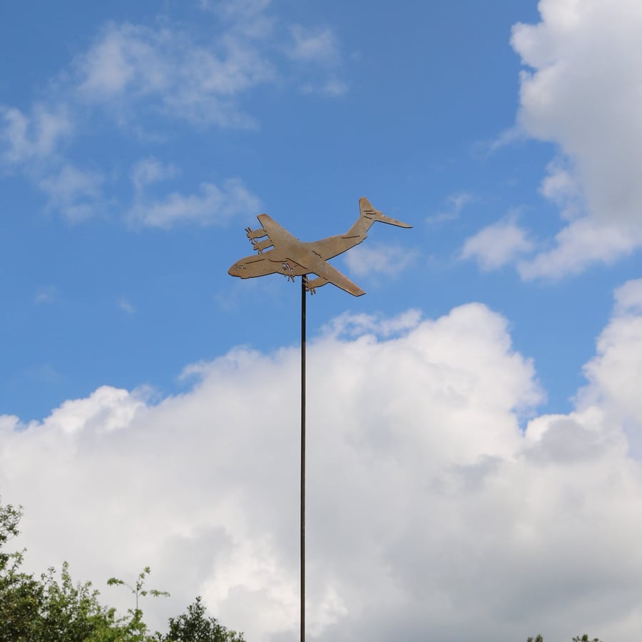 Rusty metal Airbus A400M Atlas outdoor and garden gift for plane enthusiast