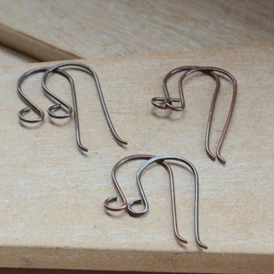 Handmade Copper Earwires - 6 pairs