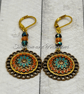 Gold Stainless Steel Crystal Earrings – Handmade Boho Statement Jewellery. - Image 8