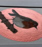 Original hand painted British bird robin watercolour artwork copper accent.  - Image 4