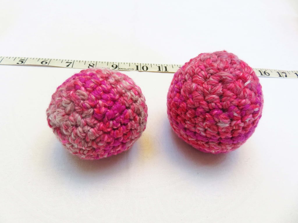 Pink Crochet Wool Cat Balls
