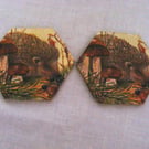 Set of 2 Hedgehog Coasters.