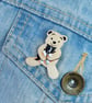 Border Collie Puppy Pin Badge, Handmade Dog Owner Gift, Dog Mum Dad Gift - Image 3