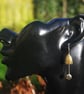 Brass Bell Earrings with Labradorite Dangles - Image 6