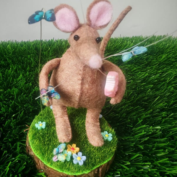 Butterfly Mouse- handmade felt mouse 