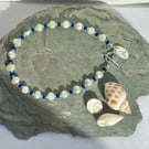 Pearl Bracelet with Sterling Silver Detail