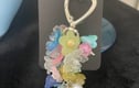 Floral bag charm keyring 