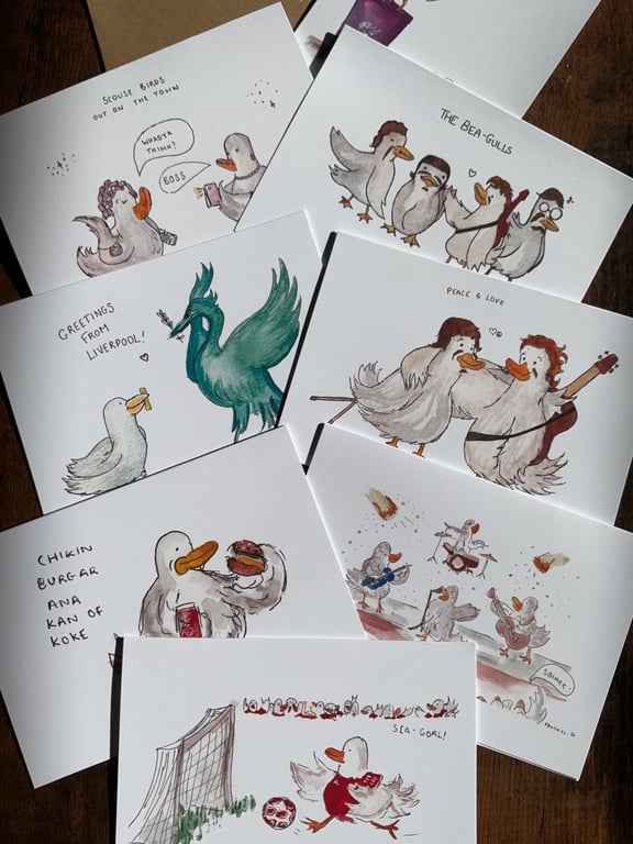 Silly Seagulls greetings cards