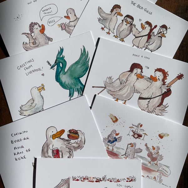 Silly Seagulls greetings cards