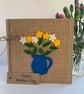 Handmade Mother’s Day Card. Yellow and white flowers from wool felt. Keepsake. - Image 7