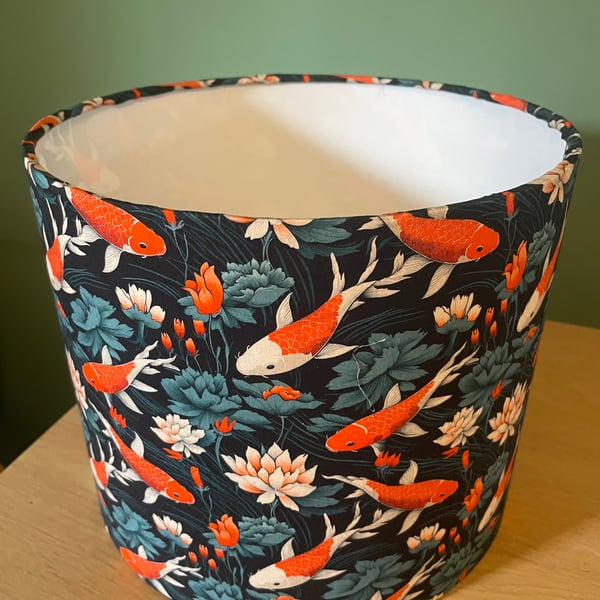 Handmade Koi Fabric Lampshade