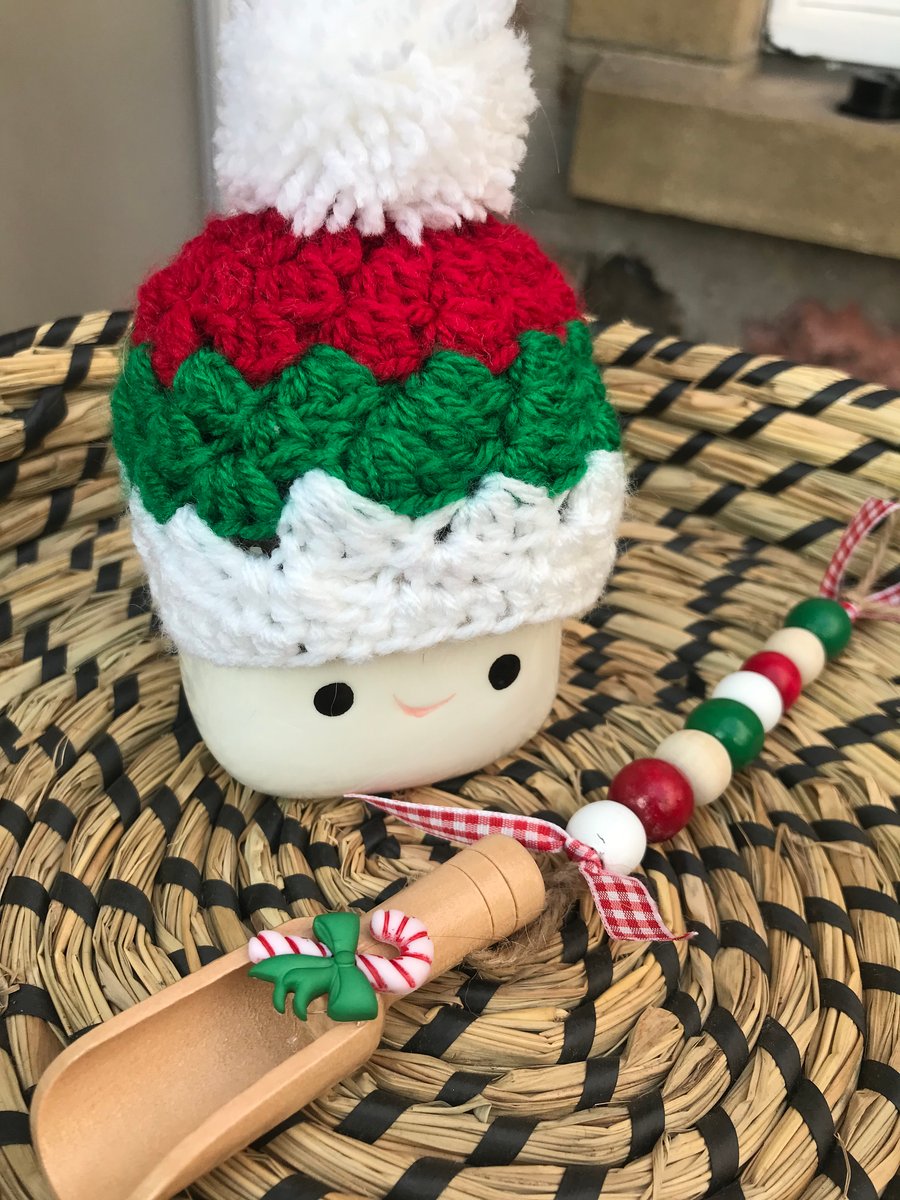 Marshmallow mug & hat CHRISTMAS & garland F241