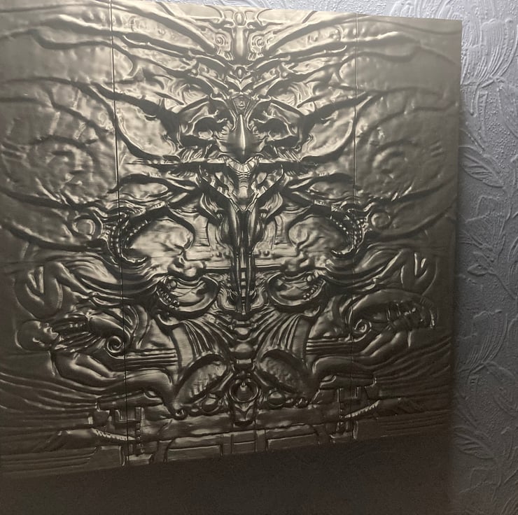 Alien Mural Deacon Wall Art 3d Printed, Black, ... - Folksy