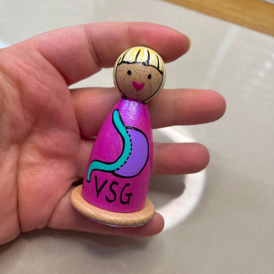 VSG gastric vertical sleeve gastrectomy surgery ornament. weight loss surgery.