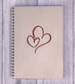 Heart wooden notebook