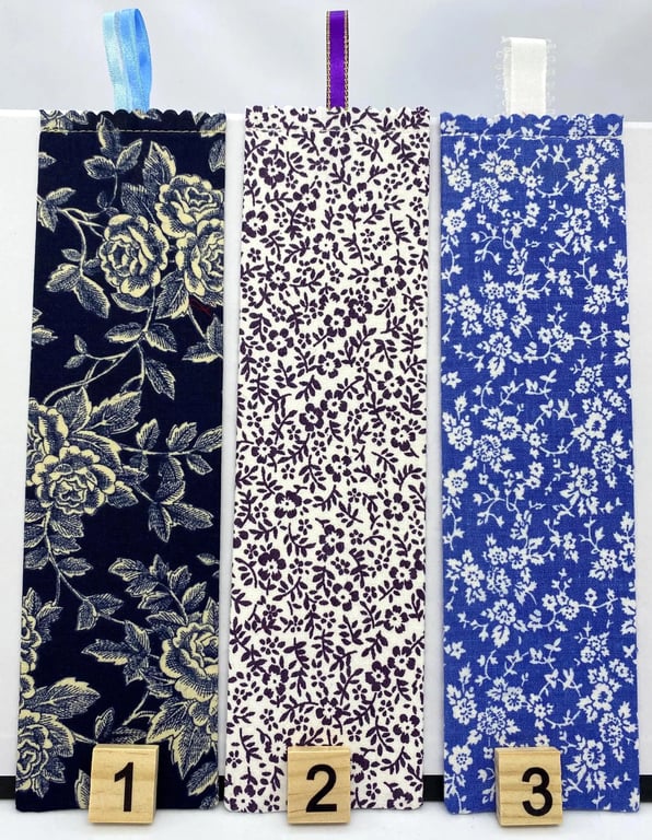 Floral Fabric Bookmarks – Handmade Cotton Gift for Book Lovers