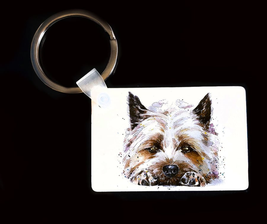 Cairn Terrier Keyrings (Assorted) .Cairn Terrier Art Keyring,Cairn Terrier Dog K