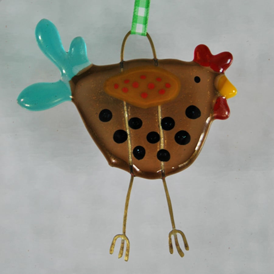 Spotty Spring Chicken Decoration