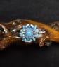 Turquoise Blue Glass Ring - Image 1