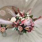 Dusty Rose Brides Bouquet and Buttonhole 