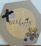 Hexagonal Bee Happy Card - Bees and Flowers - Image 5