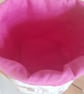 Fabric storage container: stripey daschunds; lined with pink - Image 5
