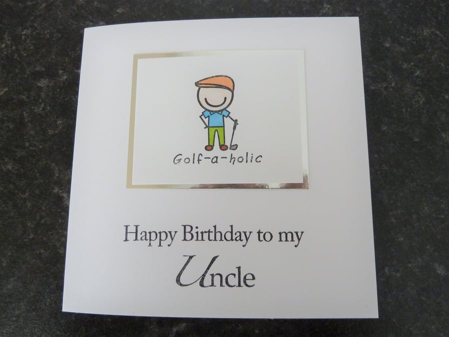uncle golf birthday card