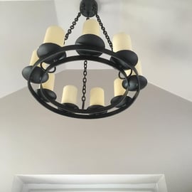 Hand Crafted Candle Chandelier.......................Wrought Iron (Forged Steel)