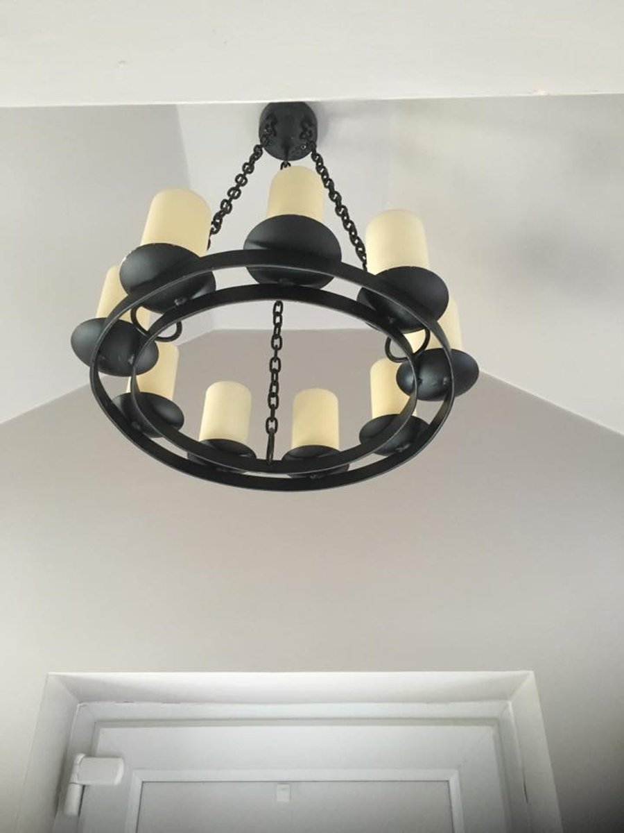 Hand Crafted Candle Chandelier.......................Wrought Iron (Forged Steel)