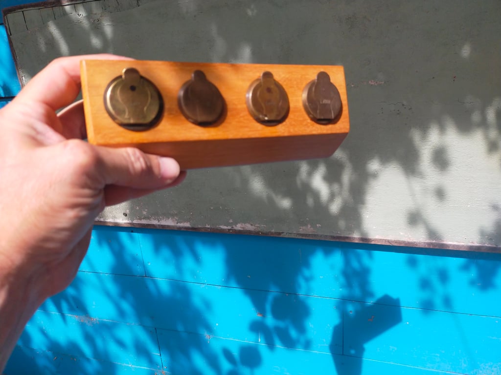 Vintage Tape Measure Key and Letter Rack 2