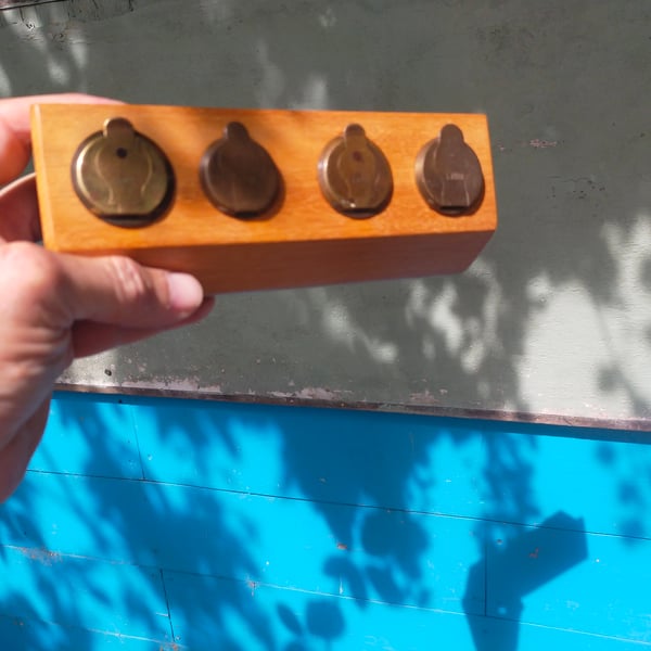 Vintage Tape Measure Key and Letter Rack 2