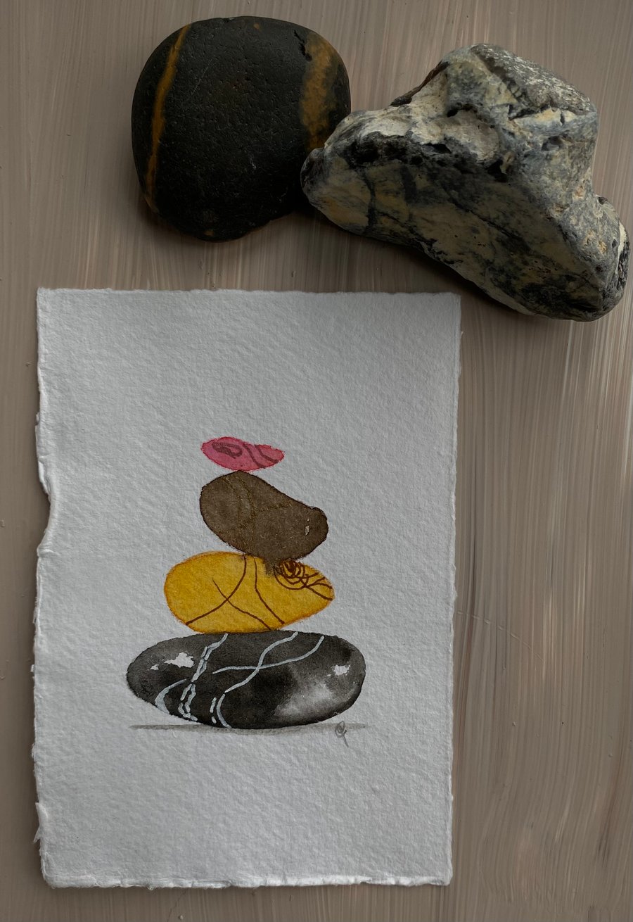 “Pebble pile 1” original artwork 