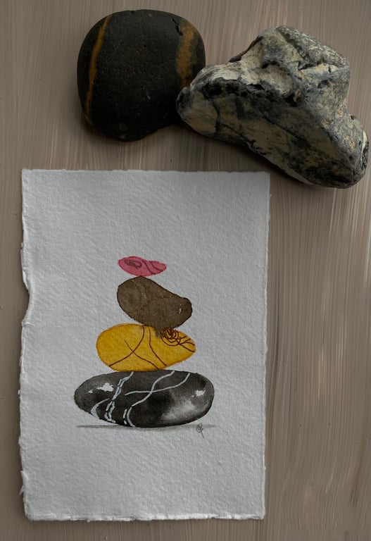 “Pebble pile 1” original artwork 