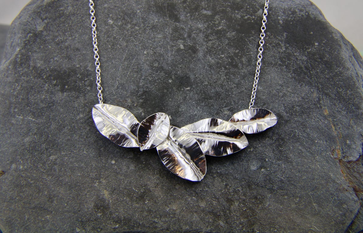 Leaf Statement Bib Necklace 