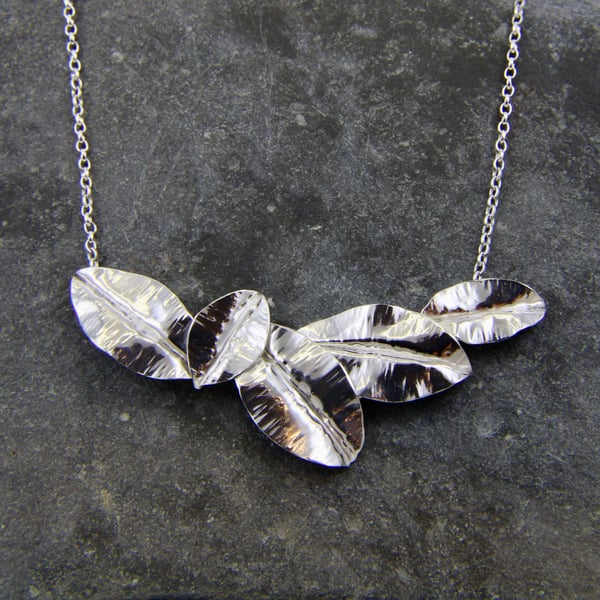 Leaf Statement Bib Necklace 