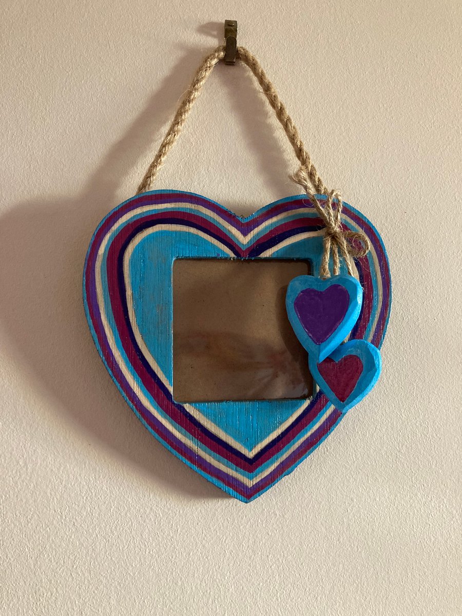 Upcycled heart frame