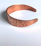 Copper Hand Stamped Flower Cuff  - Image 4