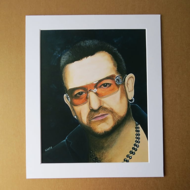 BONO - ART PRINT WITH MOUNT
