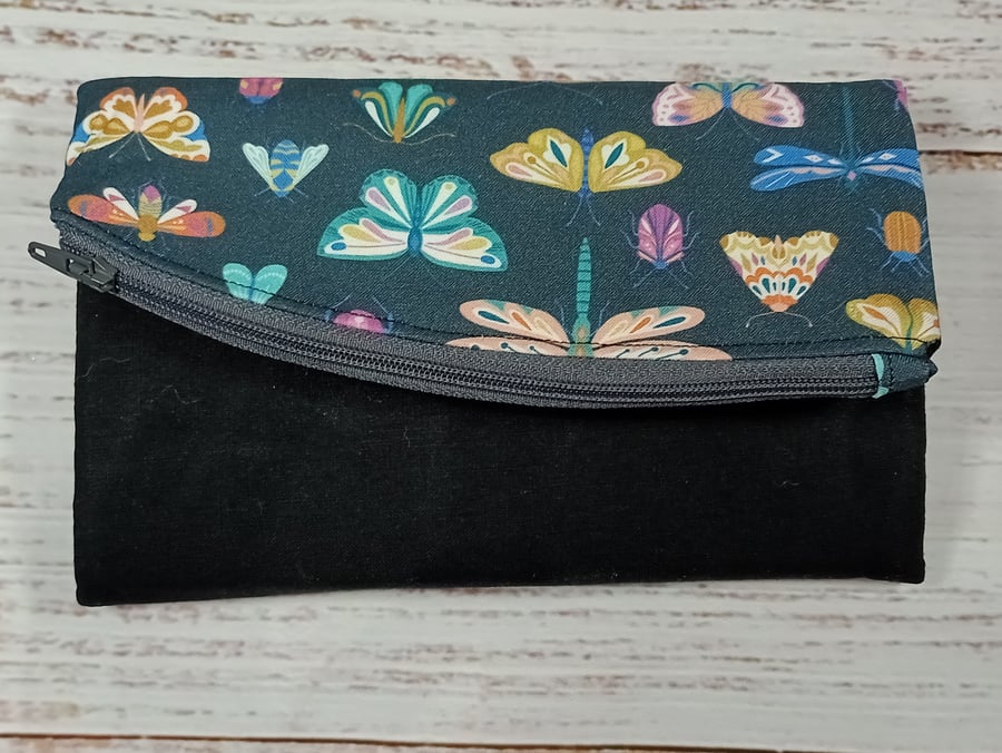 Winslet wallet flying insects fabric Folksy