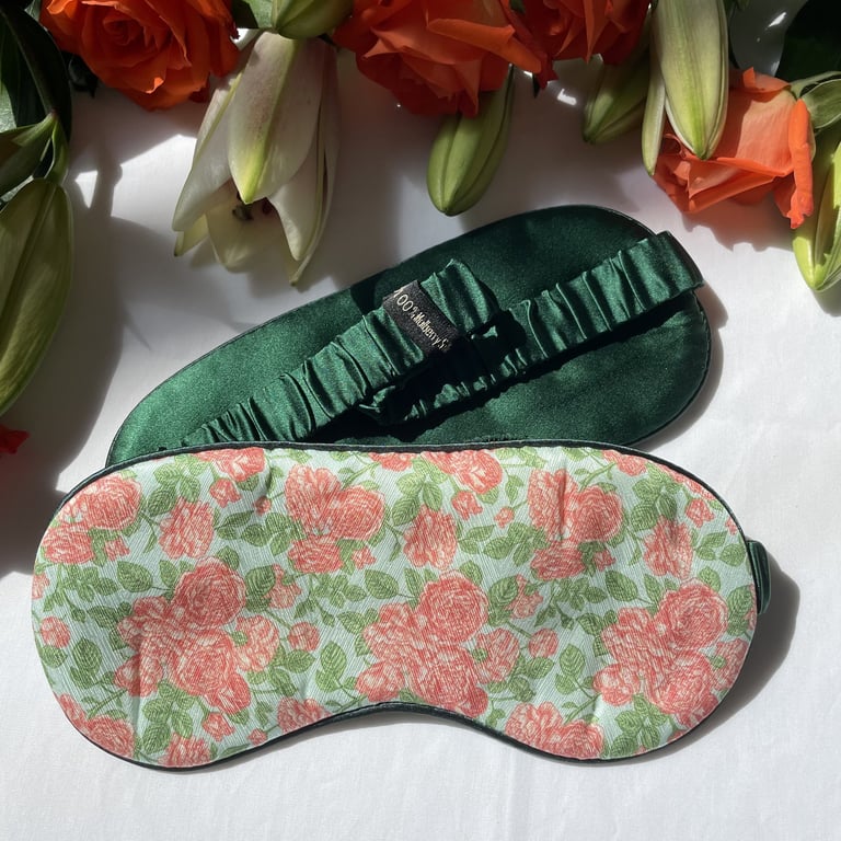 100% Mulberry Silk Ultra Soft Eye Mask - The  Rose