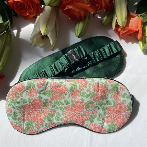 100% Mulberry Silk Ultra Soft Eye Mask - The  Rose